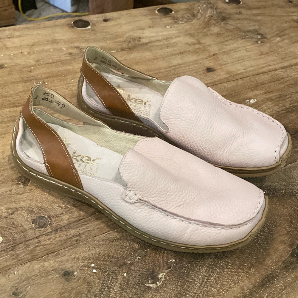 Rieker pink leather moccasins
